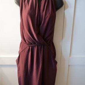 Wilfred Deep Burgundy Silk Dress